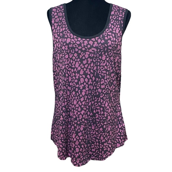 LuLaRoe Tops - Lularoe Burnout Tank Top Purple Black Womens Size 3XL